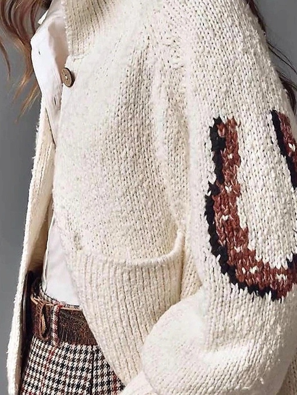 Pilcro by Anthropologie Western Horse Graphic Cardigan Sweater - Picture 5 of 5